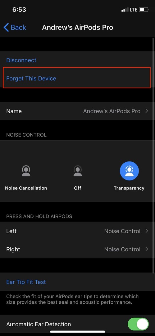Iš naujo nustatykite „AirPods Pro 3“.