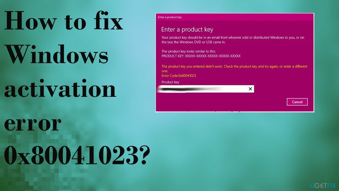 Errore di attivazione di Windows 0x80041023