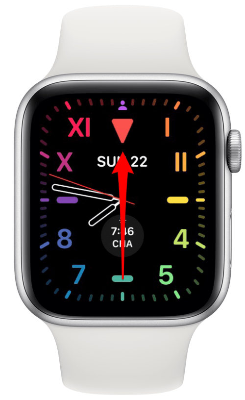 deslizar hacia arriba en Apple Watch 