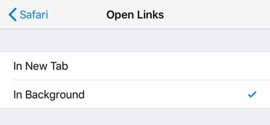 iPhone Safari iOS öppna länkar i bakgrunden