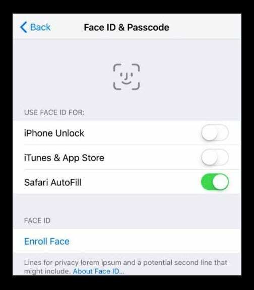 Face ID Зареєструйте обличчя в налаштуваннях для iPhone