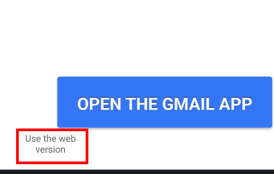 Gebruik de webversie van de Gmail-prompt