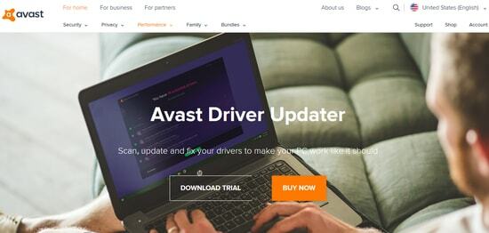 Escáner Avast Driver Updater para rendimiento de PC