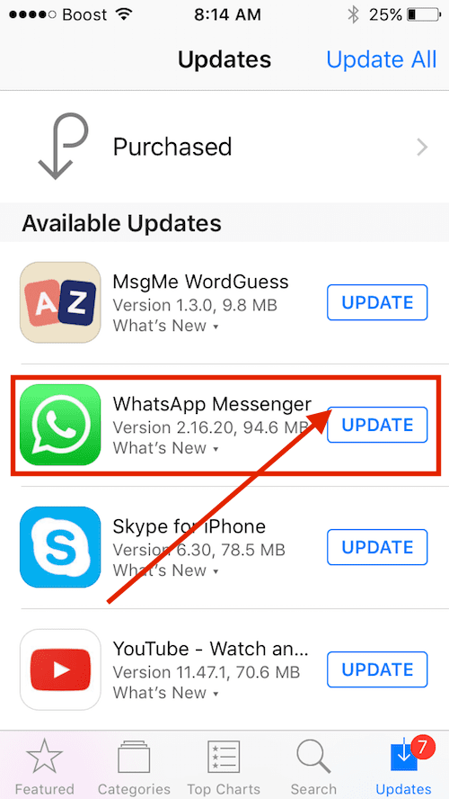 WhatsApp Beli zaslon, kako popraviti