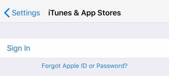 Página de inicio de sesión de App Store y iTunes Store Apple ID