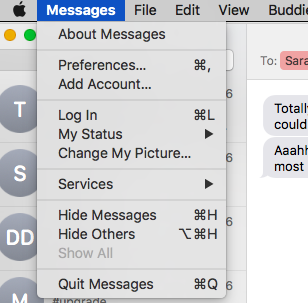 configurați mesajul pe Mac