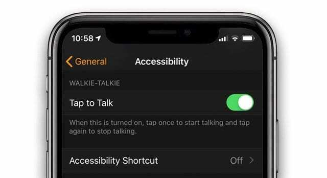 érintse meg a beszélgetéshez az Apple Watch watchOS 5 walkie talkie-n