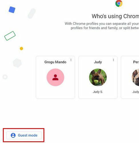 Использовать гостевой режим Chrome