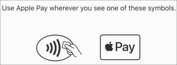 Apple Pay'i kullanmak için semboller
