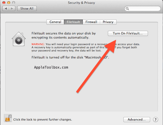 Mac OSX-Dateitresor