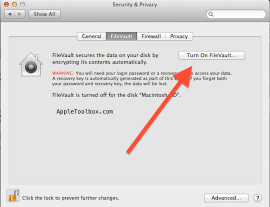 Mac OSX filevault