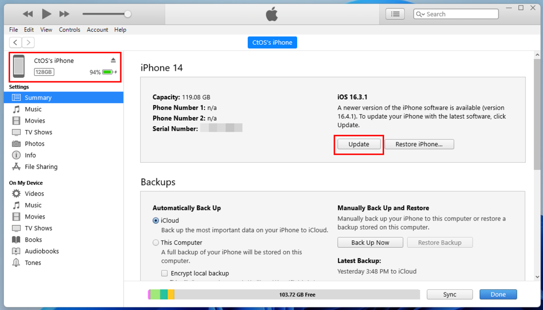 Aprende a actualizar iPhone desde iTunes