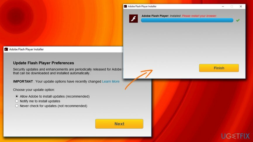 განაახლეთ Adobe Flash player