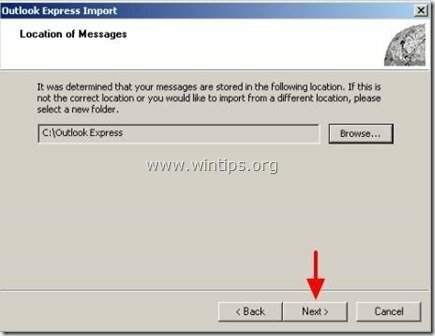 importuj folder ekspresowy programu Outlook