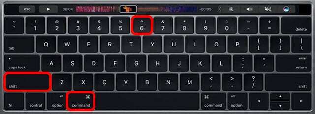 Touch Bar - ภาพหน้าจอ