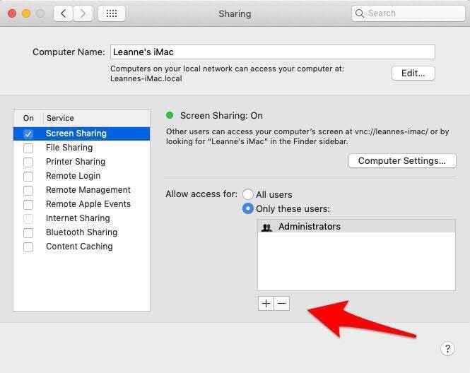 cómo compartir la pantalla en mac