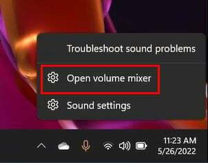 Mixer audio di Windows 11