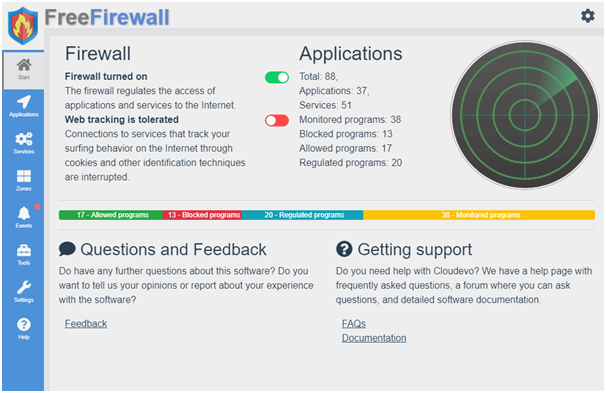 Software Evorim Firewall para Windows gratuito