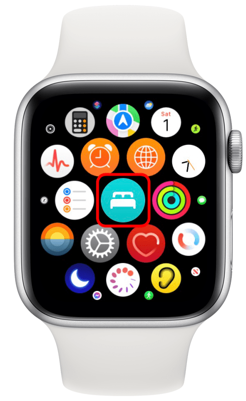 Si configuró una alarma de sueño a través de Hora de acostarse en la aplicación Salud, puede volver a verificar su configuración tocando Dormir en su lista de aplicaciones.