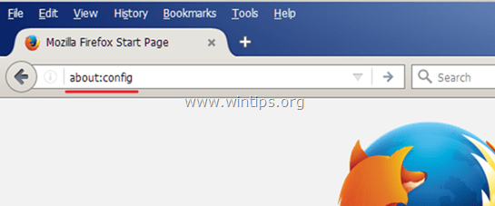 firefox sobre configuração