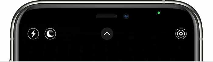 iOS 14 Points oranges ou verts dans la caméra de la barre d'état