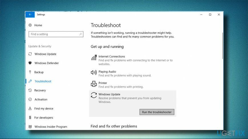 Voer de probleemoplosser voor Windows Update uit