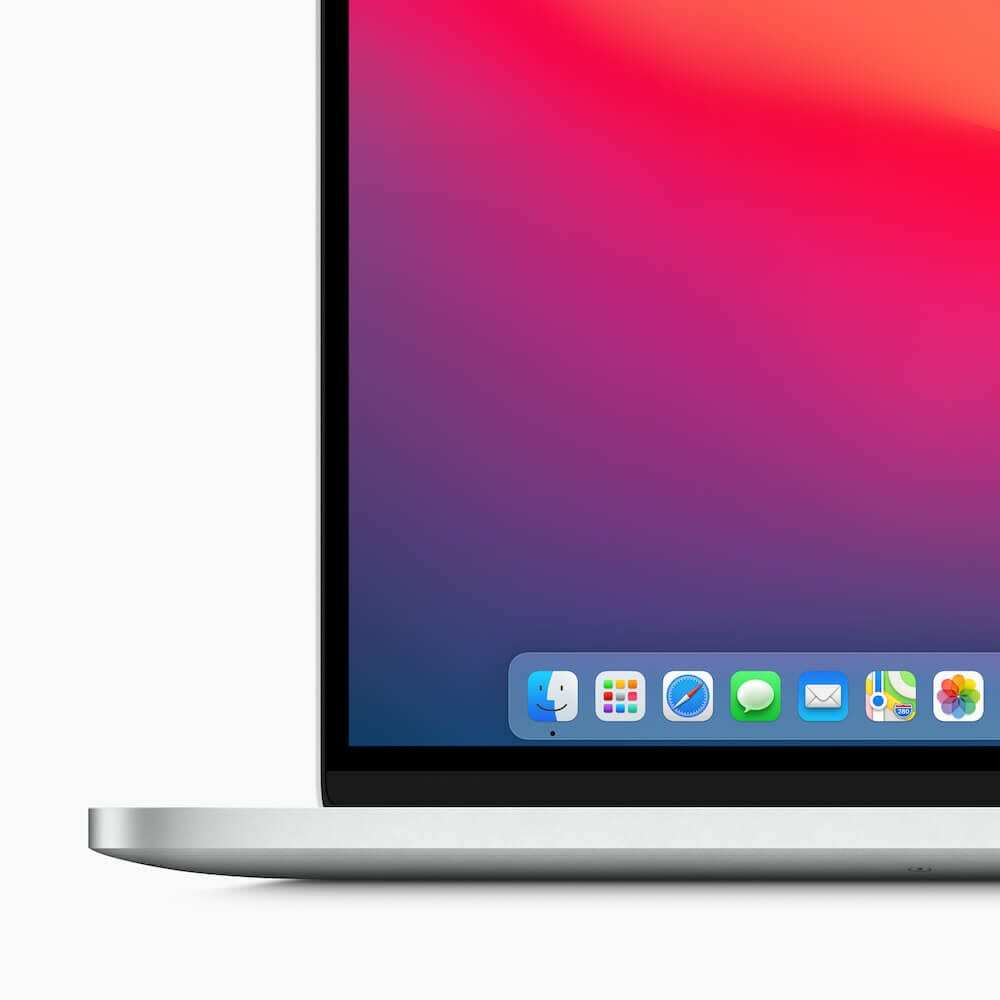 अपडेट किया गया डॉक आइकॉन macOS बड़ा सुर