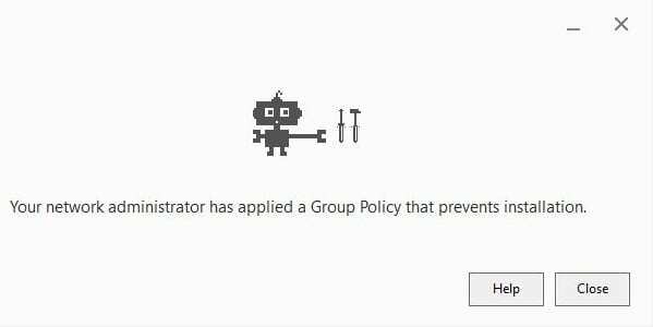 teie võrguadministraator on rakendanud rühmapoliitika, mis hoiab ära installiviga