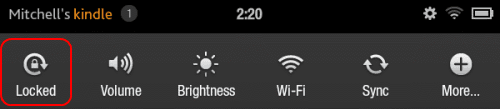 Otáčanie obrazovky Kindle Fire je uzamknuté
