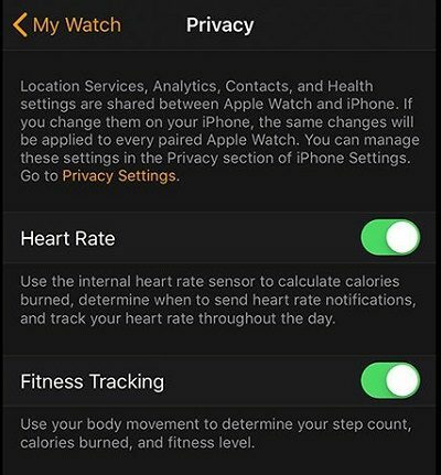IPhone de rastreamento de condicionamento físico e frequência cardíaca