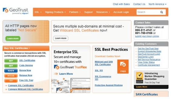 GeoTrust SSL nodrošinātājs