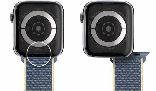 Bouton de déverrouillage du bracelet Apple Watch