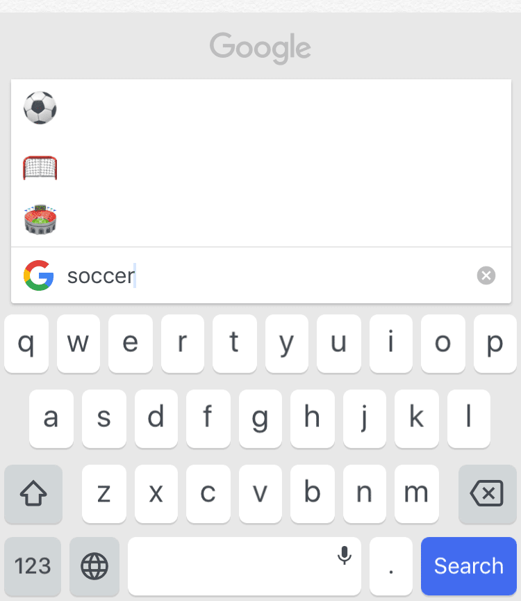 Emojis in Gboard für iPhone suchen und senden