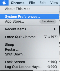 įjunkite ekrano bendrinimą „Mac“.
