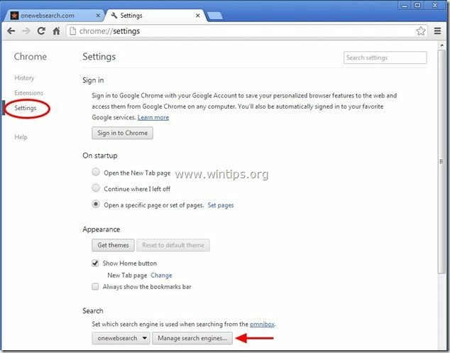 Remove-onewebsearch-engine-chrome