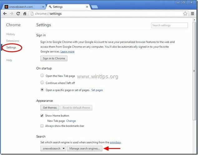 remove-onewebsearch-engine-chrome