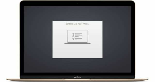 Sıfırlama veya geri yükleme sonrasında MacBook kurulum sayfası kurulumu