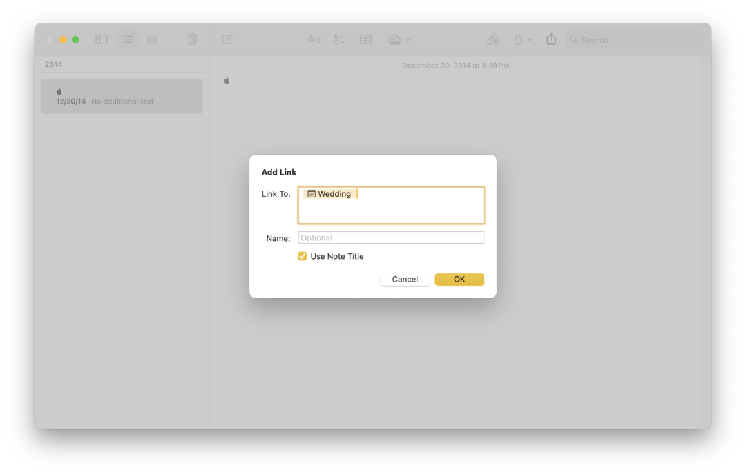 Gerelateerde notities koppelen op Mac - 5