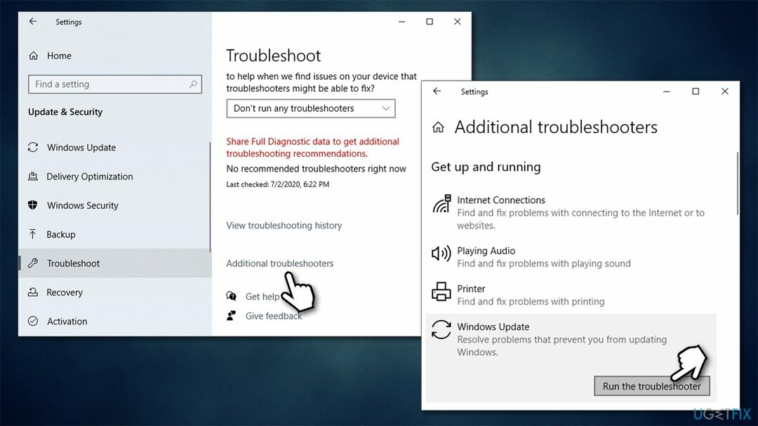 Voer de probleemoplosser voor Windows-updates uit