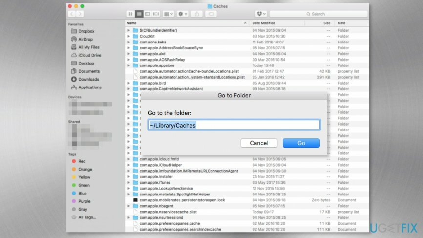 Nettoyer le cache pour corriger le code d'erreur -50 sur Mac