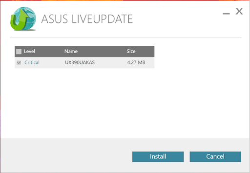 ASUS लाइव अपडेट उपयोगिता