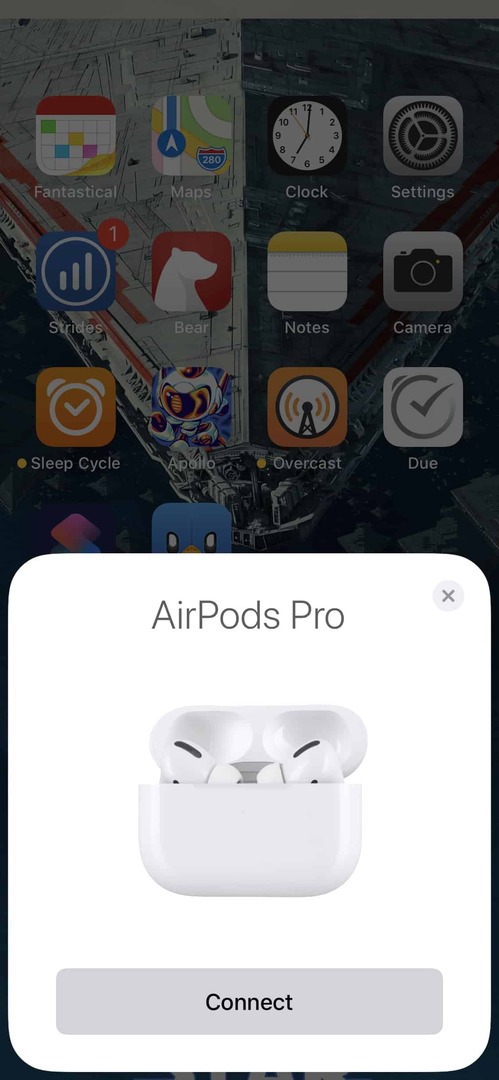 जोड़ी AirPods प्रो पहली बार 1