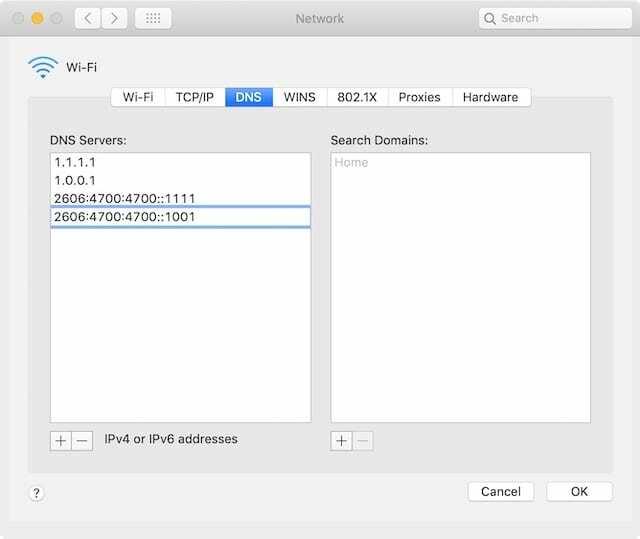 Les serveurs DNS entrés dans les Préférences Système peuvent accélérer Safari