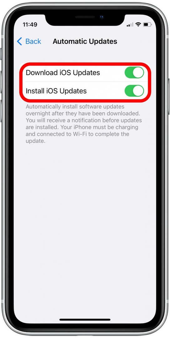 Торкніться, щоб вимкнути завантаження оновлень iOS та встановлення оновлень iOS. Таким чином можна покращити швидкість точки доступу. 