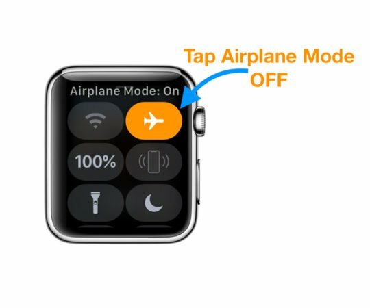 Desligue o modo avião no Apple Watch