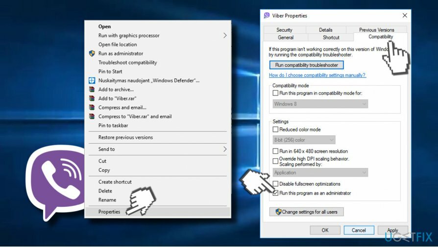 Esegui l'applicazione interessata con privilegi di amministratore