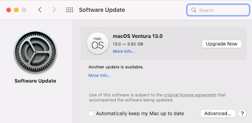 Mac - atualização de software