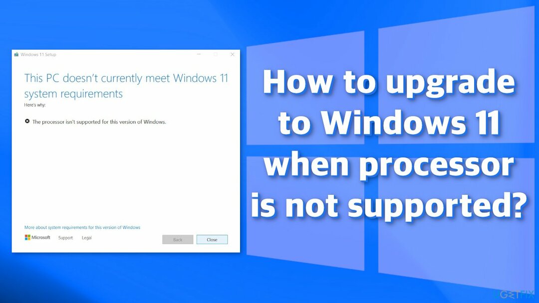 ¿Cómo actualizar a Windows 11 cuando el procesador no es compatible?