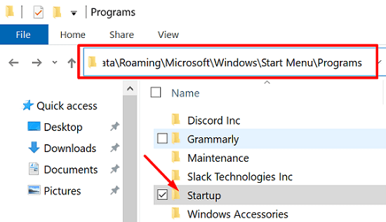 programmi di avvio-Windows