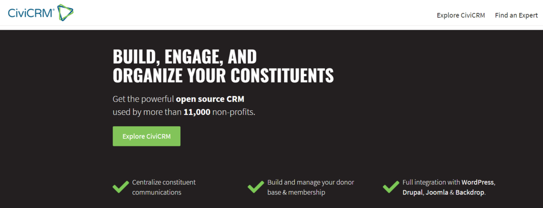 CiviCRM - Cel mai bun instrument CRM pentru afaceri mici